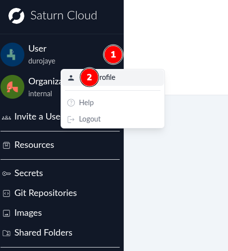 Git SSH Key setup in sidebar